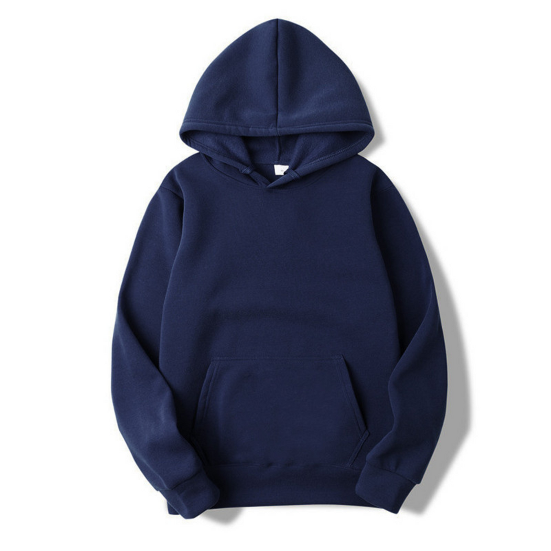 Gele heren hoodie, comfortabele pasvorm, vooraanzicht