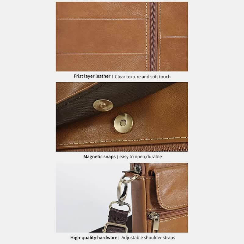 Heren Leren Schoudertas