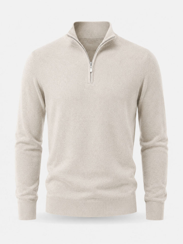 Roze herentrui met rits, ideaal voor een frisse look.