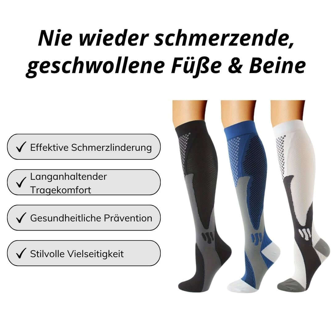 Unisex compressiekousen voor dagelijks gebruik en sport