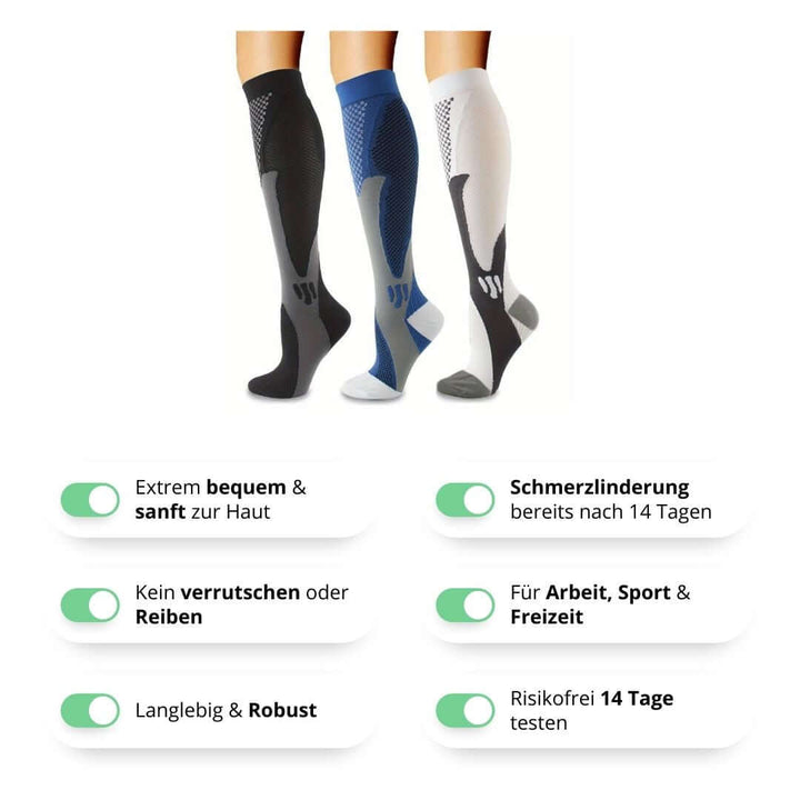 Unisex compressiekousen voor dagelijks gebruik en sport