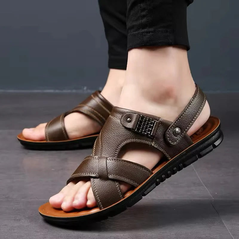 Dames ergonomische sandalen met een antislipzool en zacht voetbed, in een minimalistische beige kleur, voor optimaal loopcomfort.