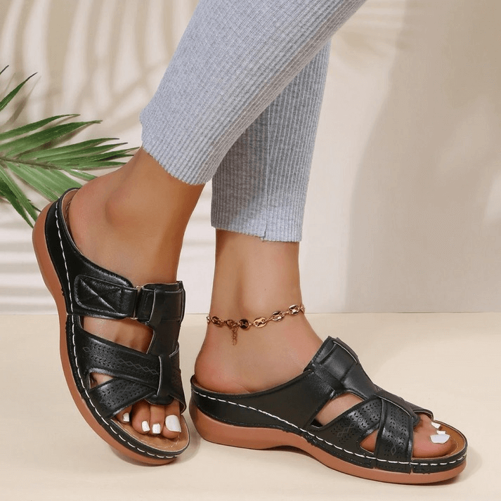 Vera - Comfortabele orthopedische damessandaal met open teen