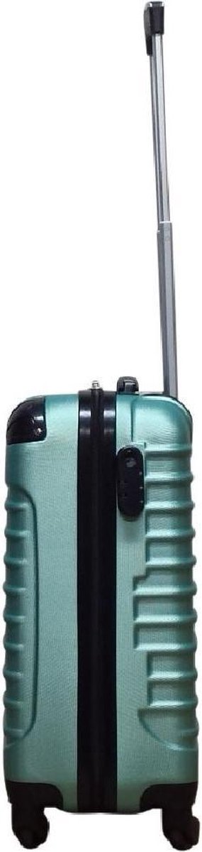 Groene 2-delige hardcase trolley kofferset (XL & S) voor comfortabele bagage handling.