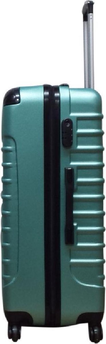 Compacte S en ruime XL groene hardcase koffers, een perfecte 2-delige set voor elke reis.