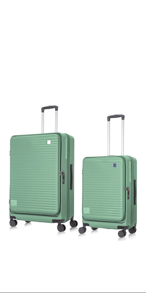 2-delige harde kofferset met laptopvak voor zorgeloos reizen. Ideaal voor vakantie en zakenreis.