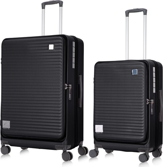 Veilige en praktische harde kofferset met laptopvak en TSA-slot. Jouw bagage is altijd beschermd.