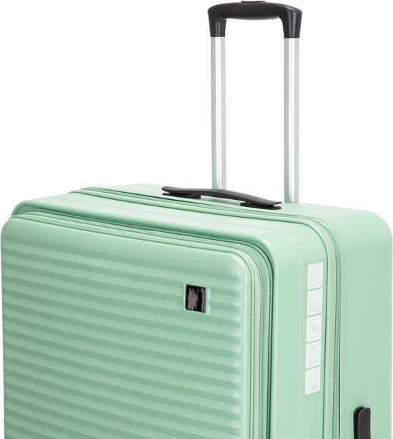 Unisex harde koffers met geïntegreerd laptopvak en TSA-slot; veilige bagage voor elke reis.