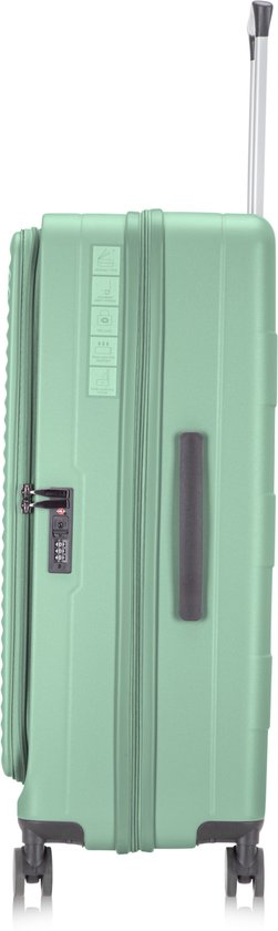 Compacte en grote harde koffers in set, inclusief laptopvak en veilig TSA slot voor je reis.