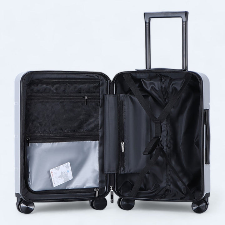 Reis comfortabel met deze 3-delige hardcase set met 4 soepele, dubbele wielen.