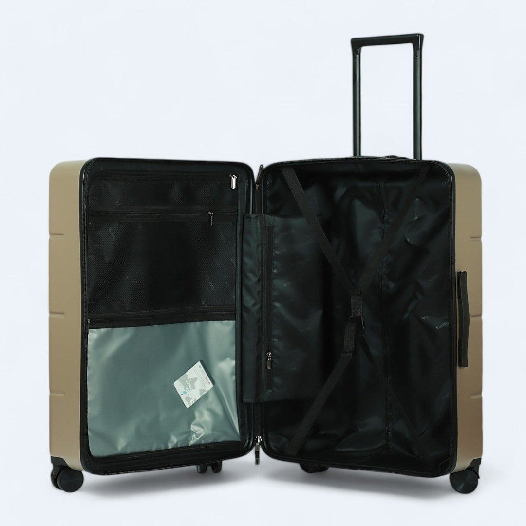 Duurzame hardschaal set, 3 koffers, voor een gestroomlijnde en stijlvolle reiservaring.