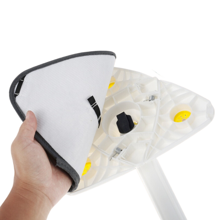 Compacte 360° swivel mop, verstelbaar, perfect voor snelle en diepe reiniging van uw huisvloeren.