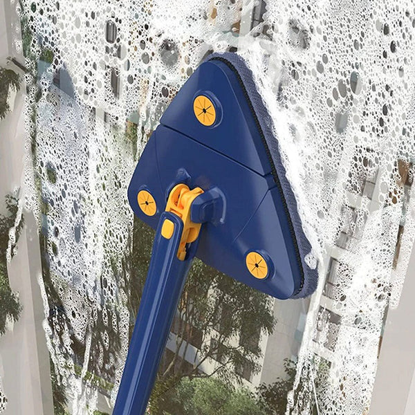 Sneldrogende 360° schoonmaak mop met verstelbare steel, ideaal voor een glanzend resultaat.
