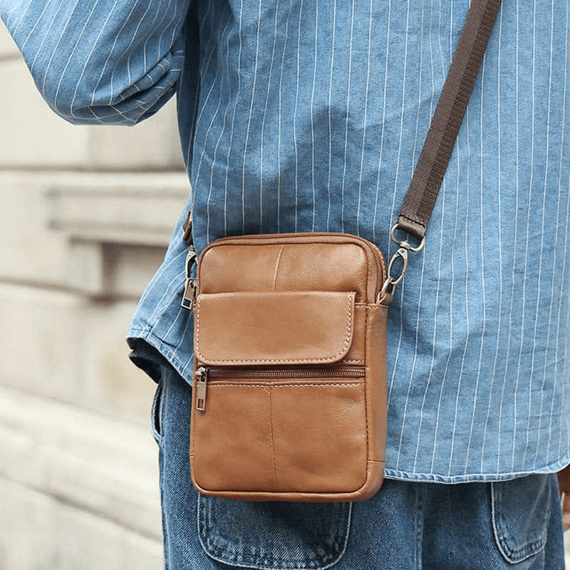 Heren Leren Schoudertas