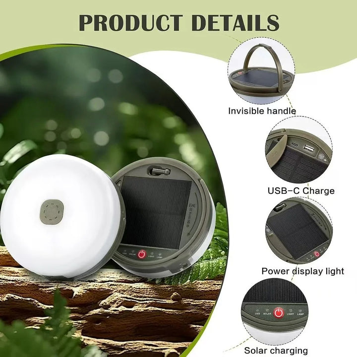 Multifunctionele LED Campinglamp – Oplaadbaar, Waterbestendig & Draagbaar