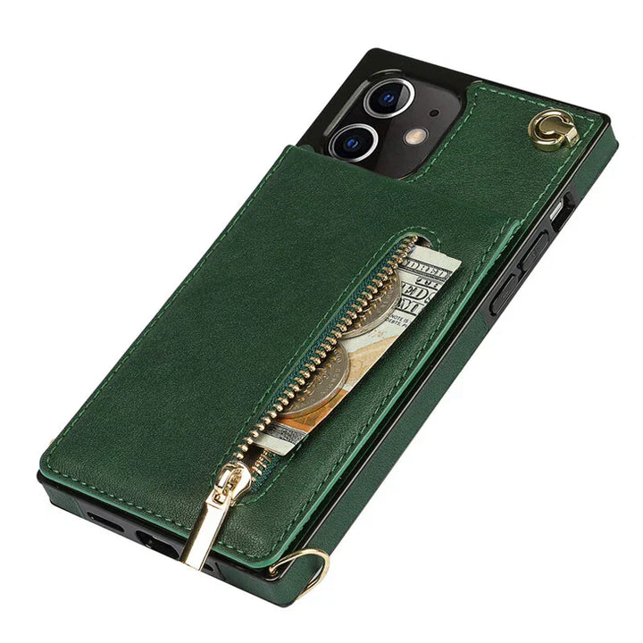 3-in-1 telefoonhoesje voor dames met kaart- en muntvak, schoudertas, stijlvol, praktisch, cross-body met afneembare riem en magnetische sluiting