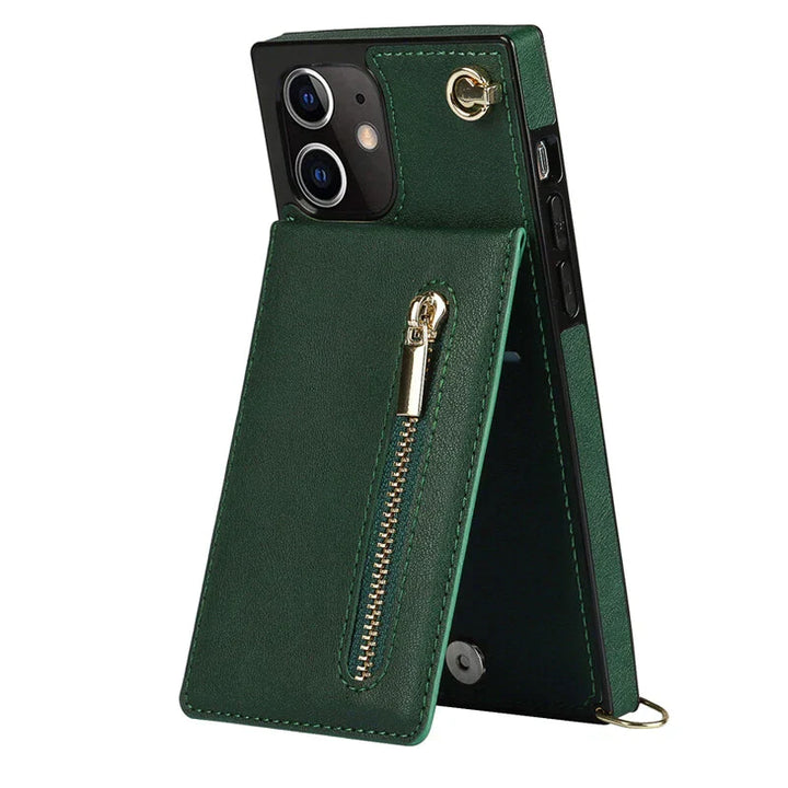 3-in-1 telefoonhoesje voor dames met kaart- en muntvak, schoudertas, stijlvol, praktisch, cross-body met afneembare riem en magnetische sluiting