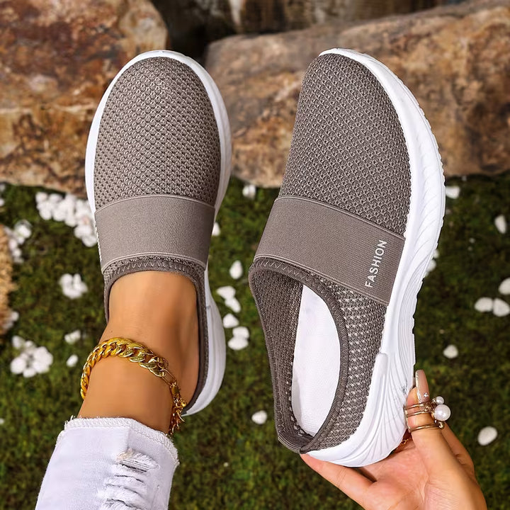 Dames Sneakers met Klittenband - Comfortabele Slip-ons