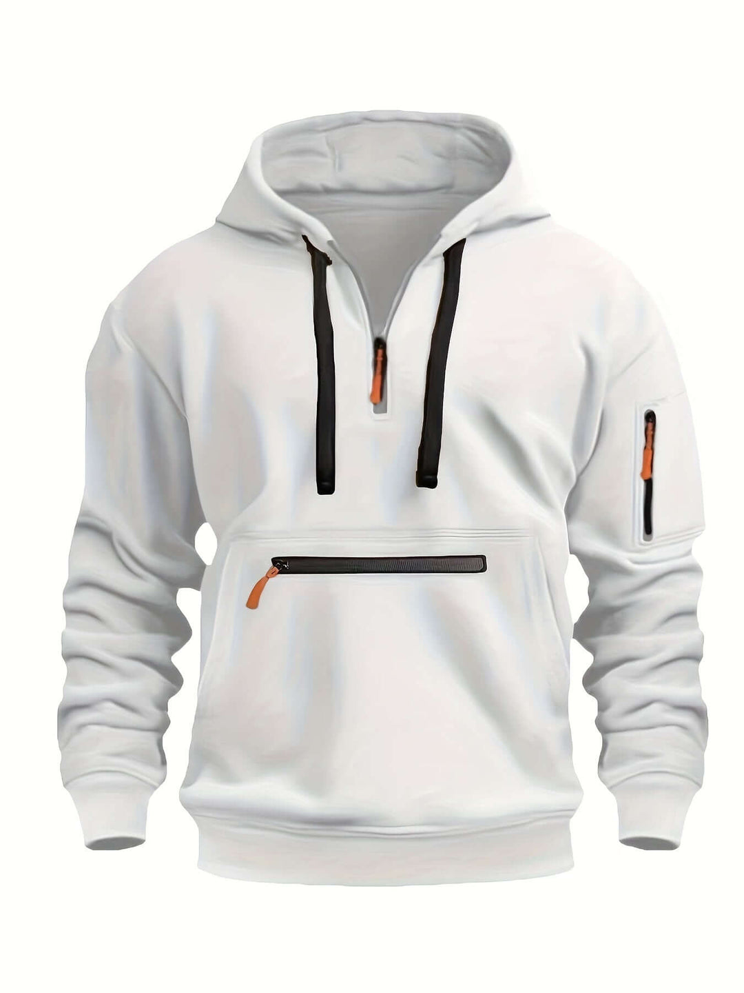 Heren Comfortabele Hoodie met Halve Rits