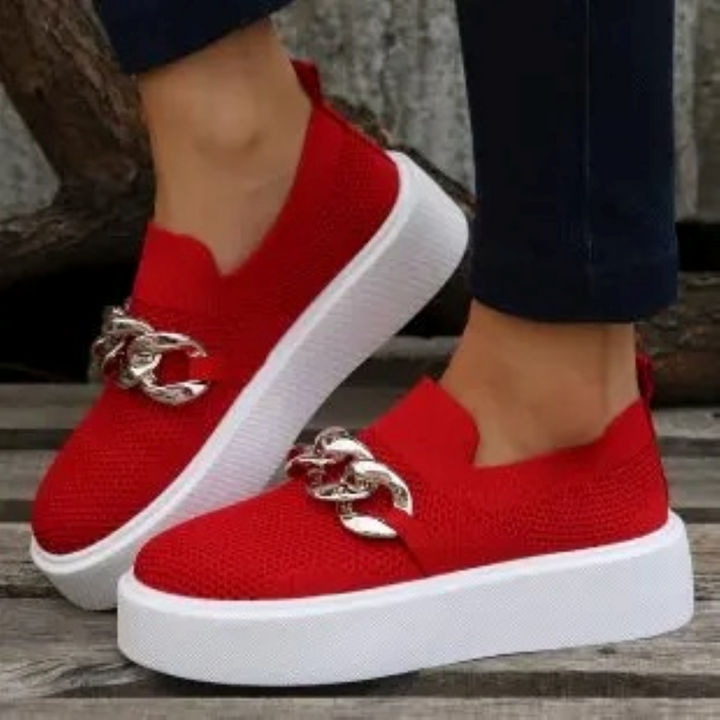 Elegante damesloafers met kettingdetail