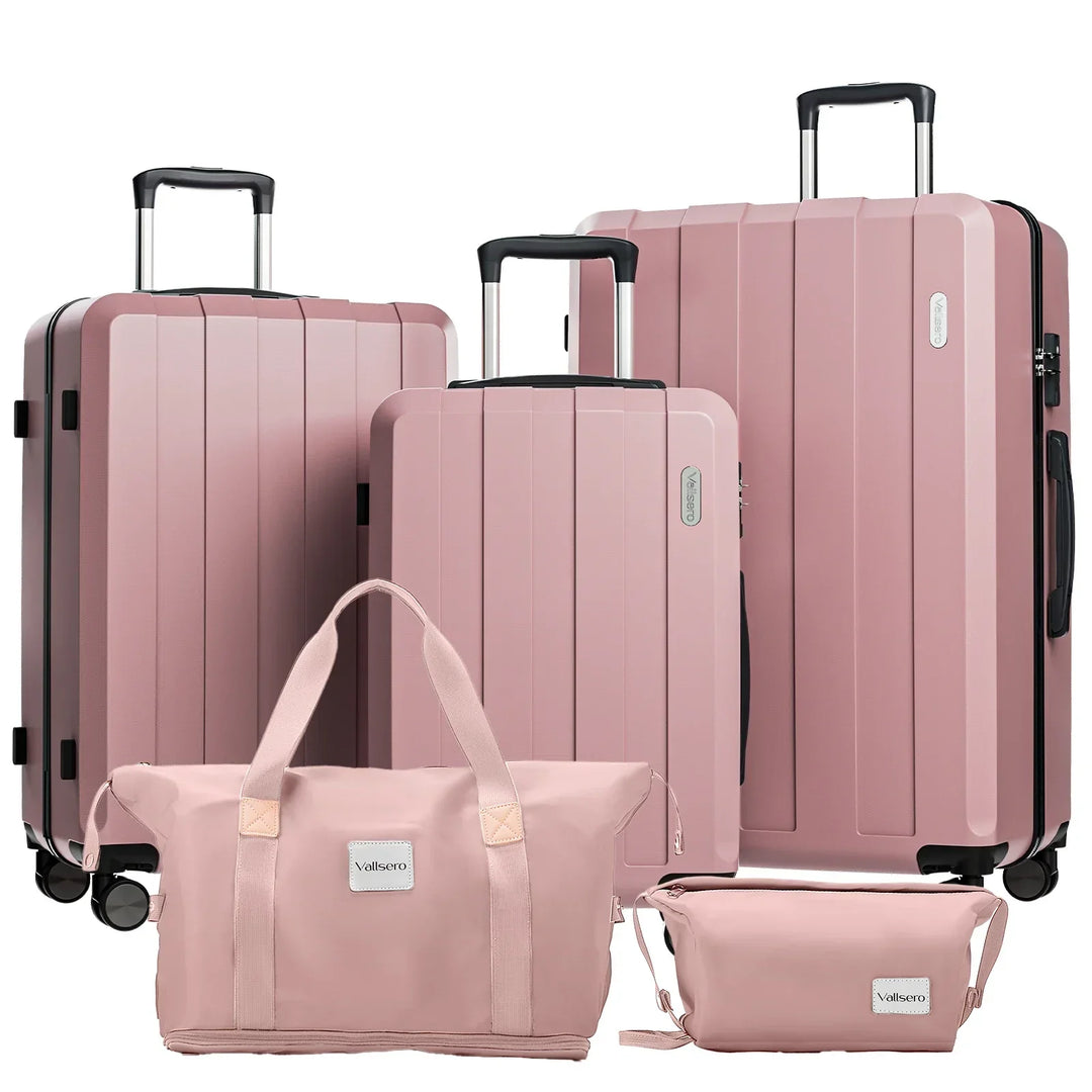 5-delige hardcase kofferset Barcelona Explorer met spinnerwielen, ideaal voor al uw reizen. Beschermende bagage.