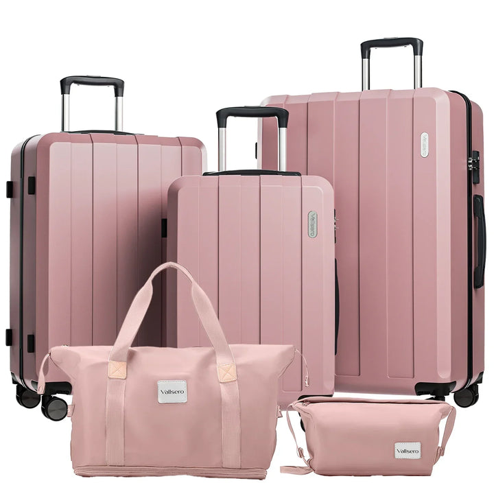 5-delige hardcase kofferset Barcelona Explorer met spinnerwielen, ideaal voor al uw reizen. Beschermende bagage.