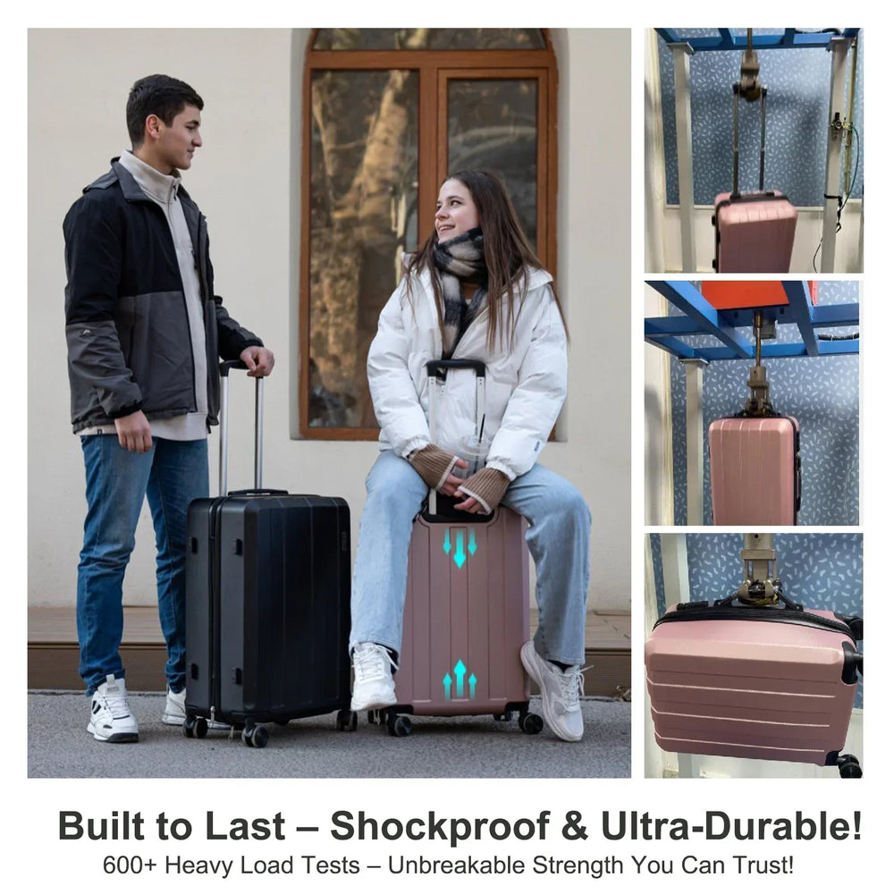 Detail van Barcelona Explorer hardcase trolley met geïntegreerd TSA slot en soepele spinnerwielen voor zorgeloos reizen.