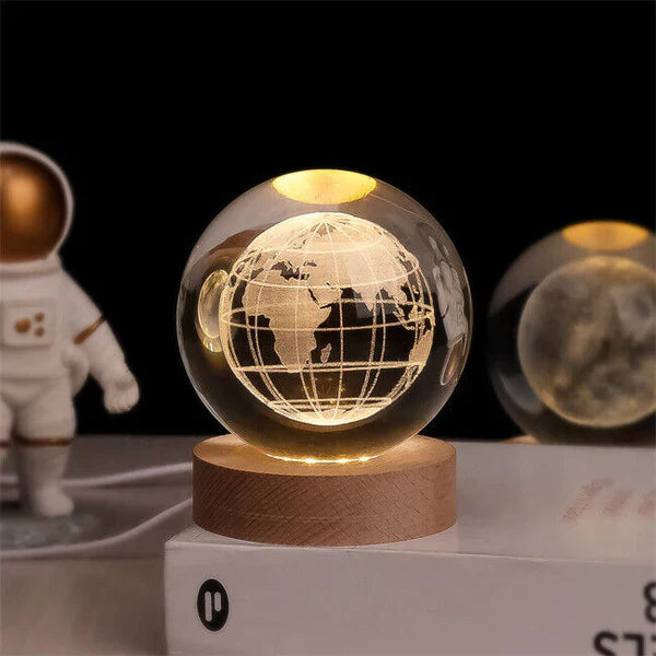 Decoratieve Lichtbal met 3D-Maan Gravure & Astronaut