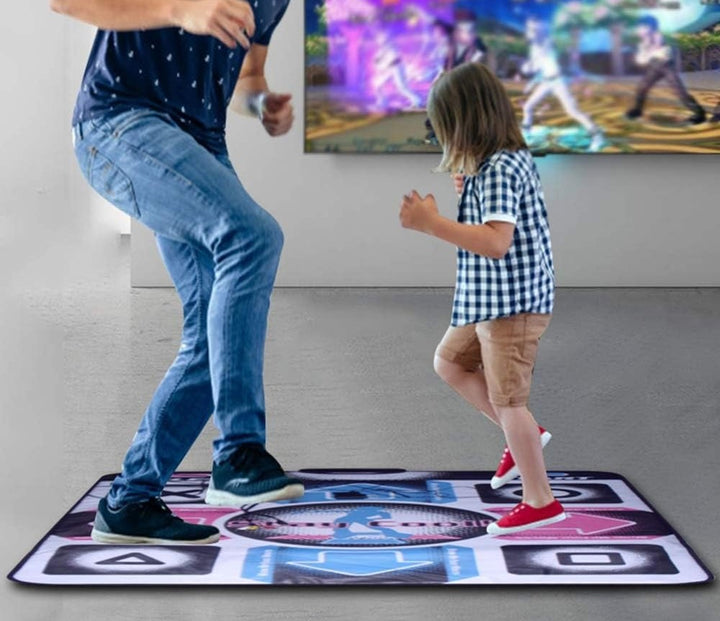 Kleurrijke Sandsberg dansmat, 93x83 cm, met antislipknoppen voor dansspellen en fitness, ideaal voor kinderkamers.