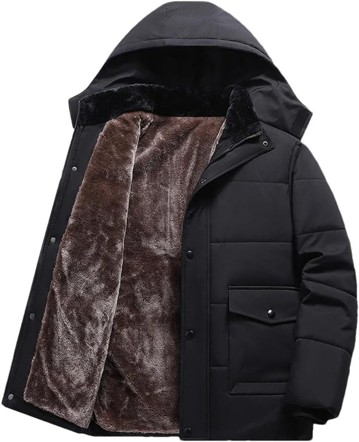 Heren ThermoMax Windbreaker met Capuchon - Winterjas met Zakken