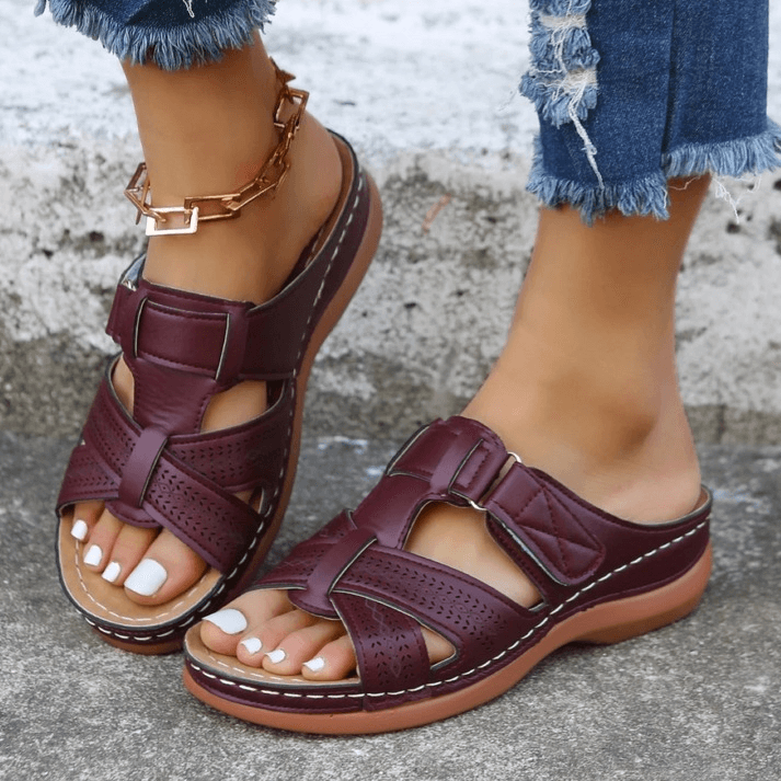 Vera - Comfortabele orthopedische damessandaal met open teen