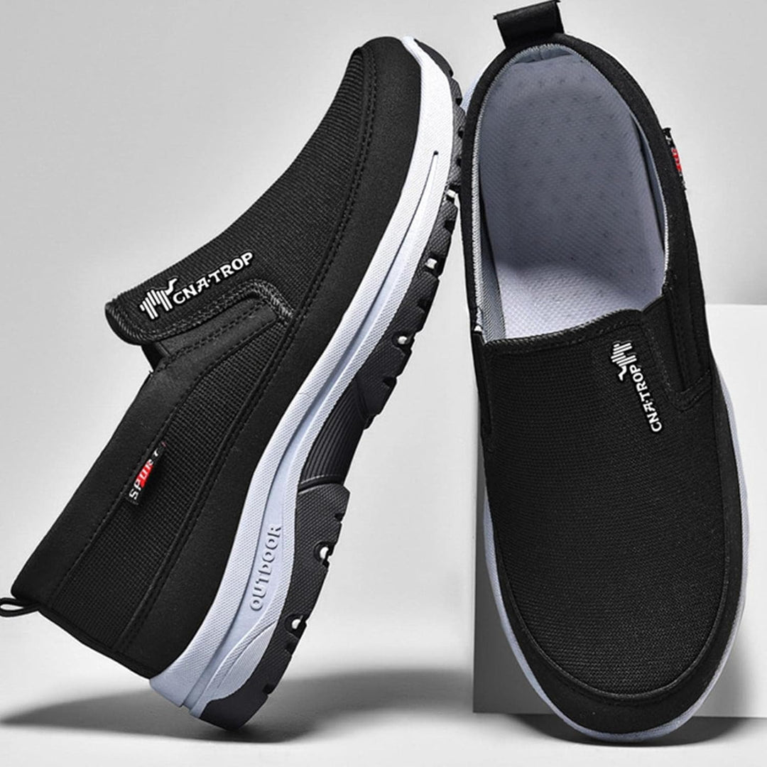 Heren Hallux Valgus schoenen, ergonomisch, met brede neus, ademend materiaal en flexibele zool.