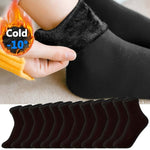 Zwart, 6 Paar (Flanel/Warmte)