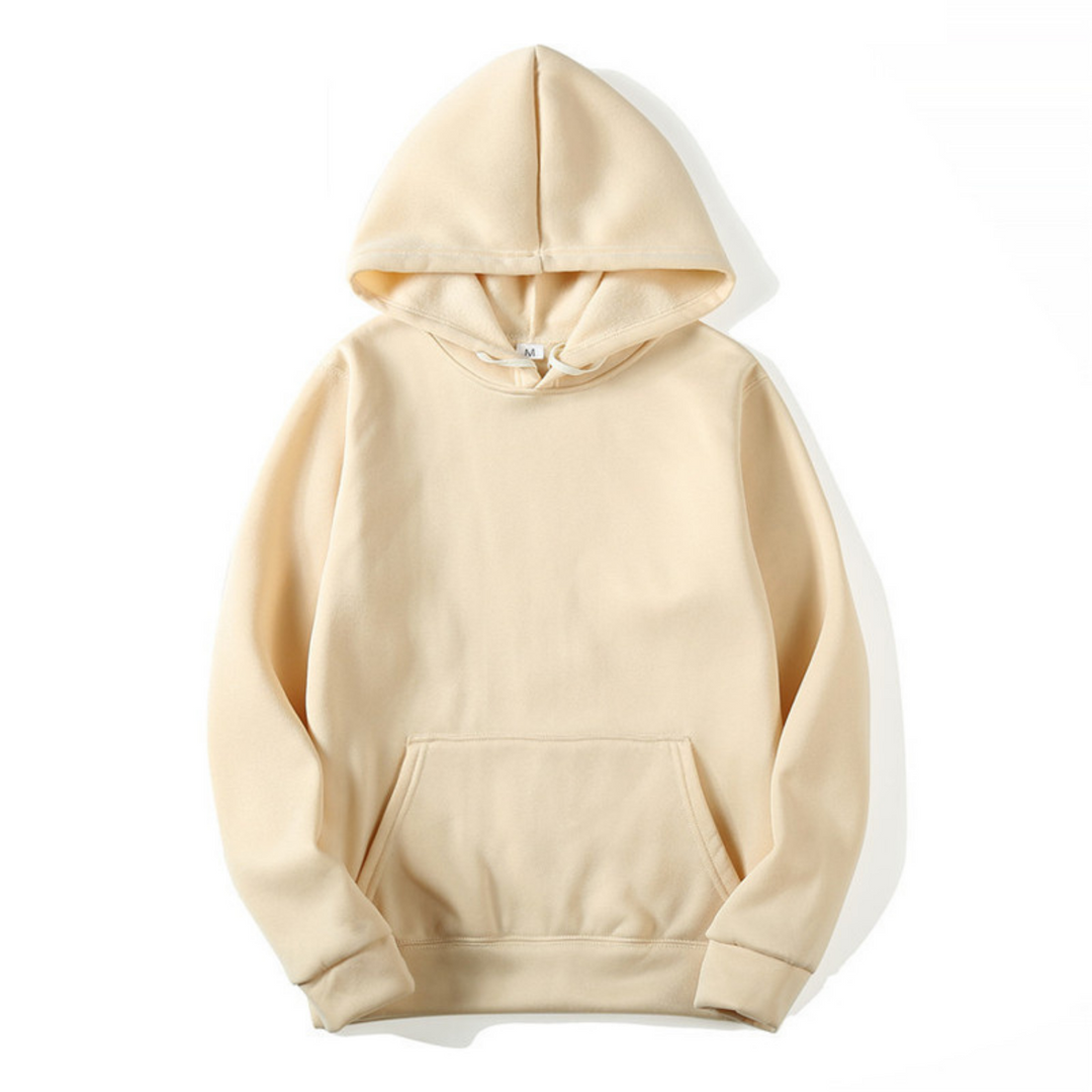 Navyblauwe heren hoodie met trekkoord capuchon