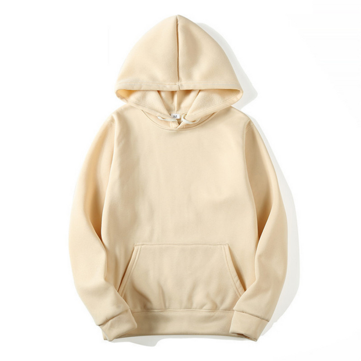 Navyblauwe heren hoodie met trekkoord capuchon