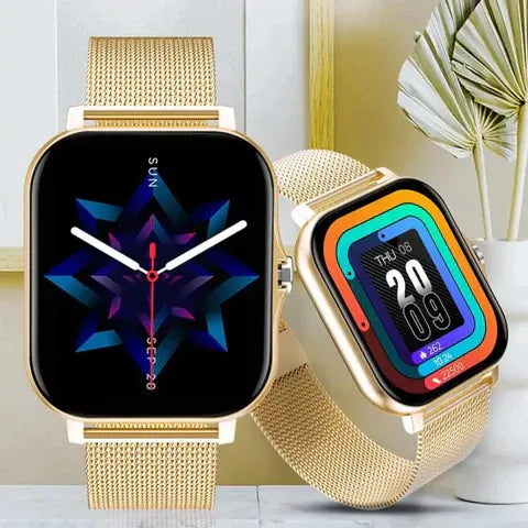 Moderne Zwarte Smartwatch, lange batterijduur, waterbestendig, slank ontwerp, ideaal voor gezondheidsmonitoring en styling.