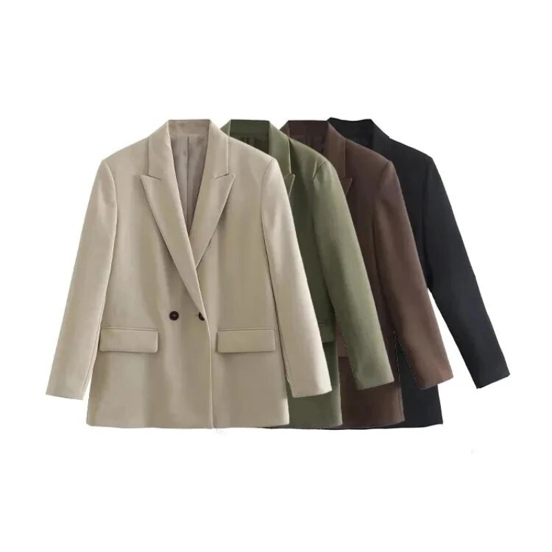 Dames oversized blazer mantel, trendy comfortabele jasje voor een chique casual look, perfect voor het najaar.