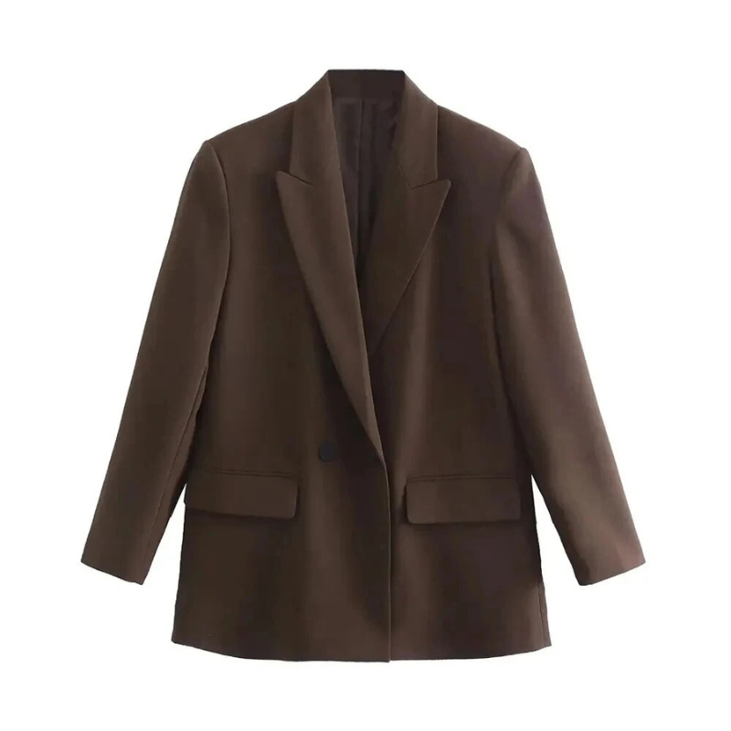 Trendy dames blazer mantel in oversized pasvorm, modebewuste bovenkleding voor een moderne uitstraling.