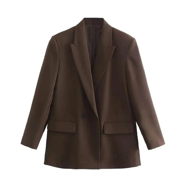 Trendy dames blazer mantel in oversized pasvorm, modebewuste bovenkleding voor een moderne uitstraling.