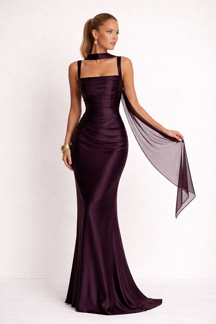 Luxe strapless maxi jurk voor dames met een slim fit ontwerp, ideaal voor een flatterend silhouet en avondkleding.