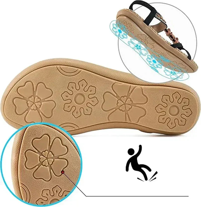 Zomerse dames plateau sandalen, orthopedisch en elegant, perfect voor dagelijks comfort.