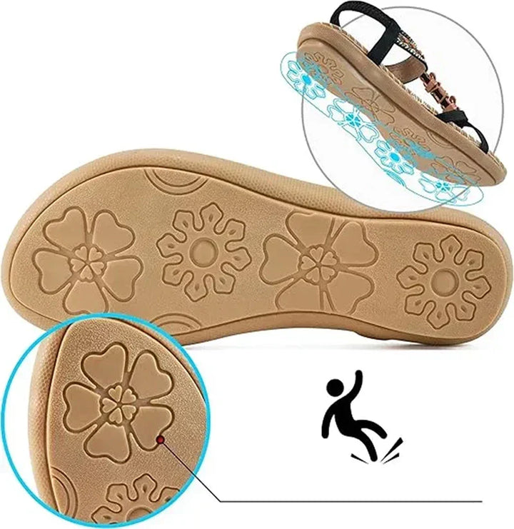 Zomerse dames plateau sandalen, orthopedisch en elegant, perfect voor dagelijks comfort.
