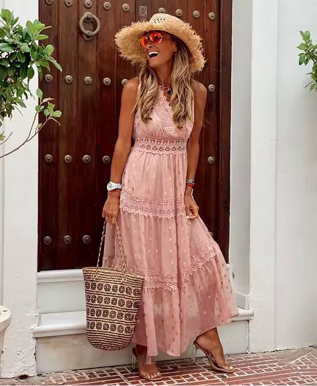 Dames Maxi Jurk - Elegante Boho Zomerjurk | Veelzijdig Design
