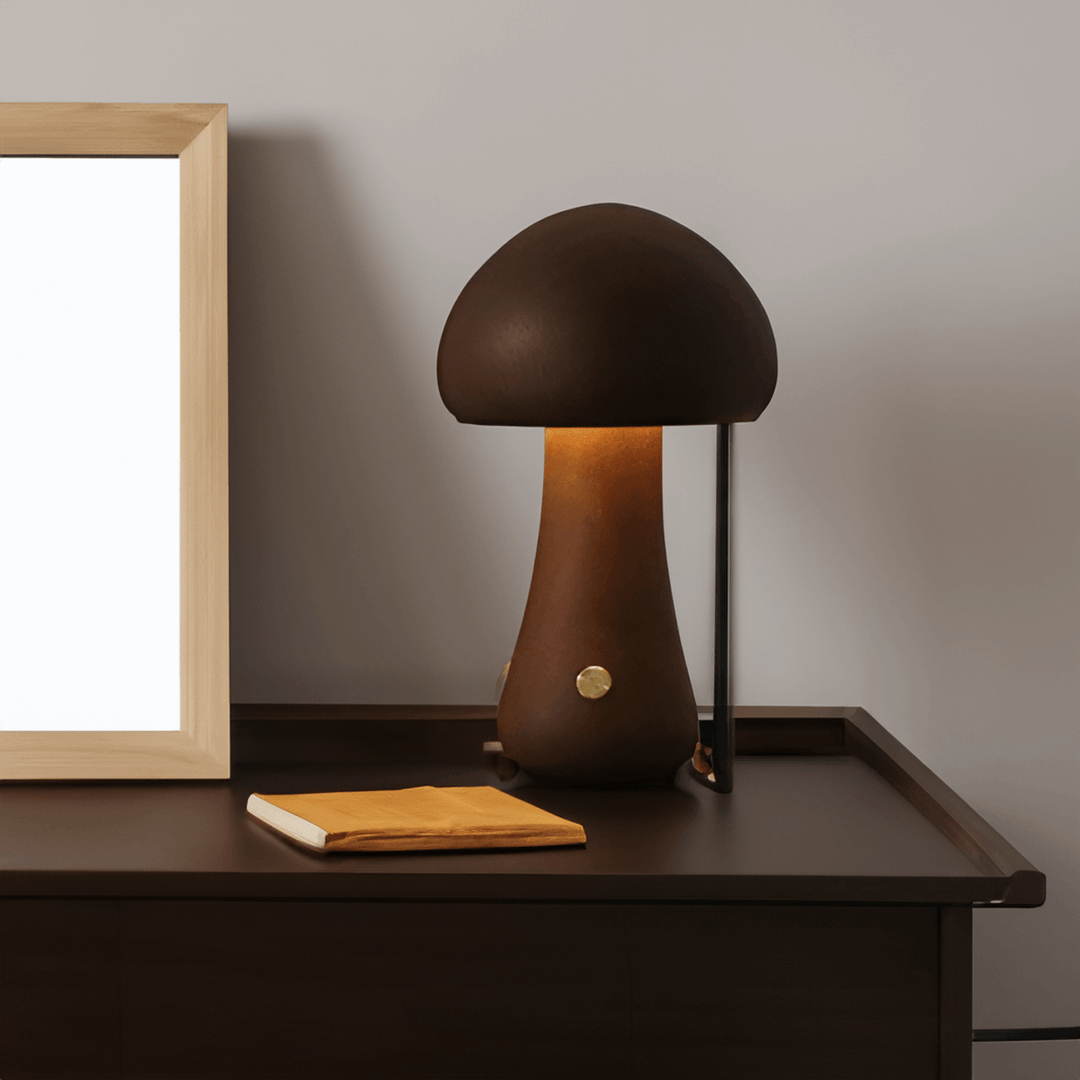 Houten Paddenstoel LED Nachtlampje