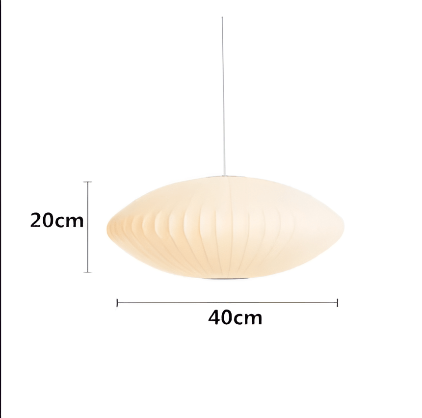 Witte stoffen hanglamp
