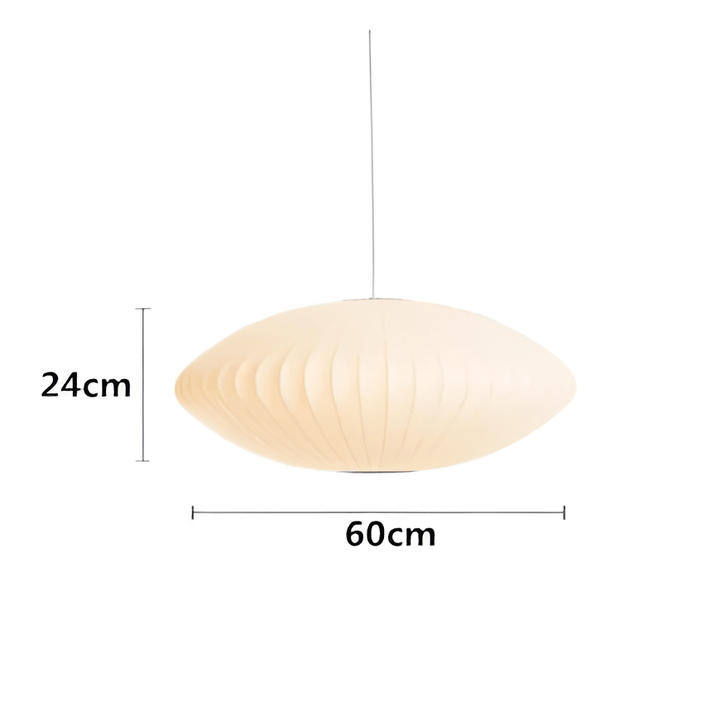 Witte stoffen hanglamp