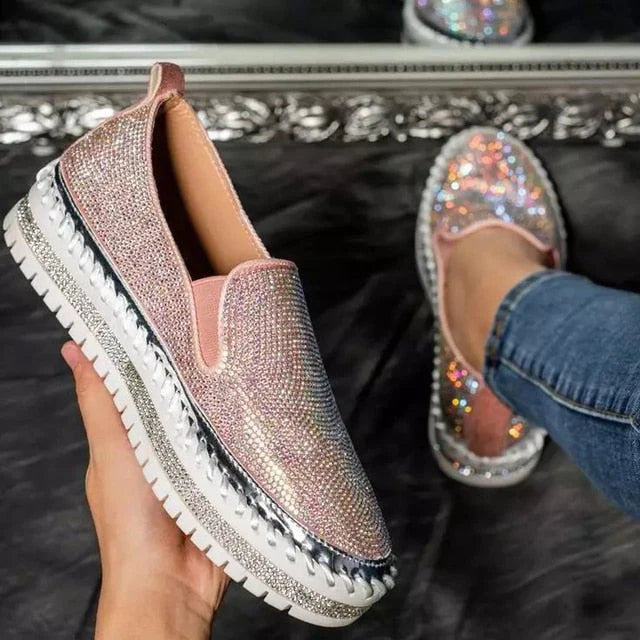 Dames Glanzende Platform Schoenen