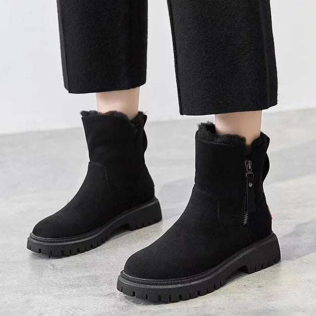 Dames stijlvolle bondige mid-calf sneeuwlaarzen
