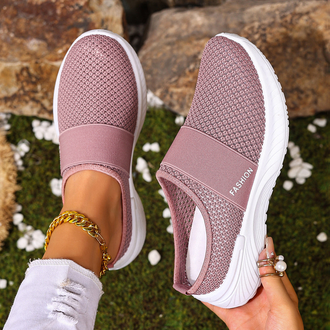 Dames Sneakers met Klittenband - Comfortabele Slip-ons