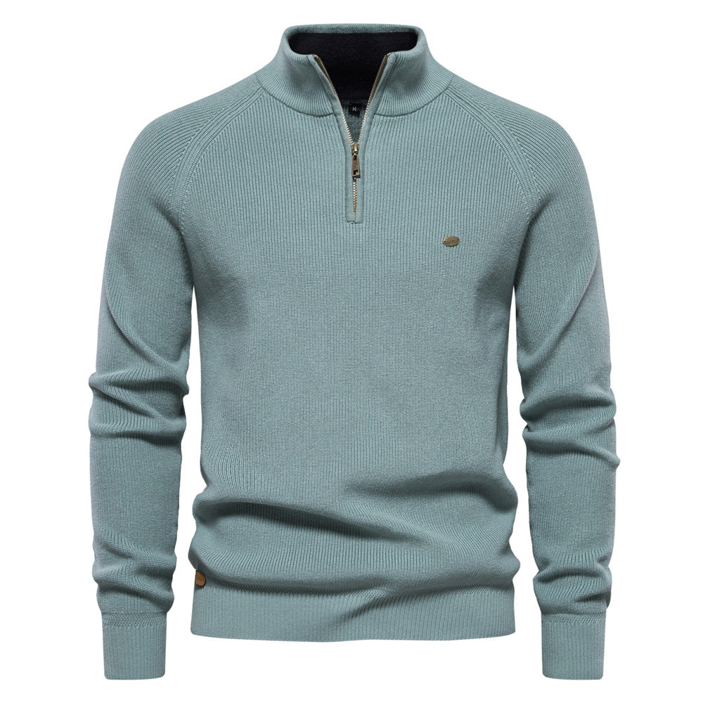 Zanda Fashion heren luxe half-zip trui, een must-have voor de modieuze man in elk seizoen. Ultiem comfort.